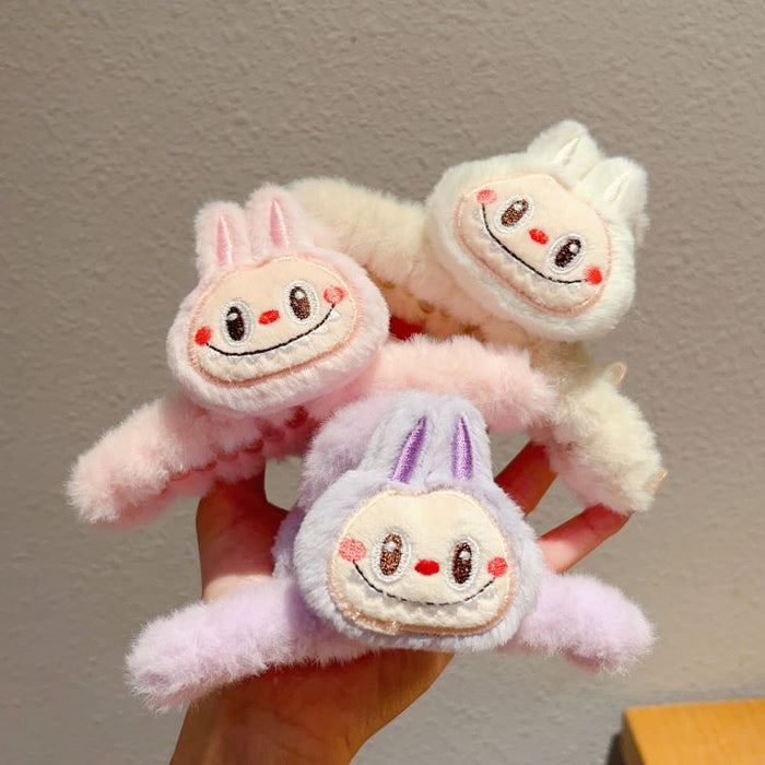 Wholesale Plush Hair Clip Furry Large Cartoon Hair Clip on the Back of the Head Internet Celebrity Hair Clip Headband Bangs