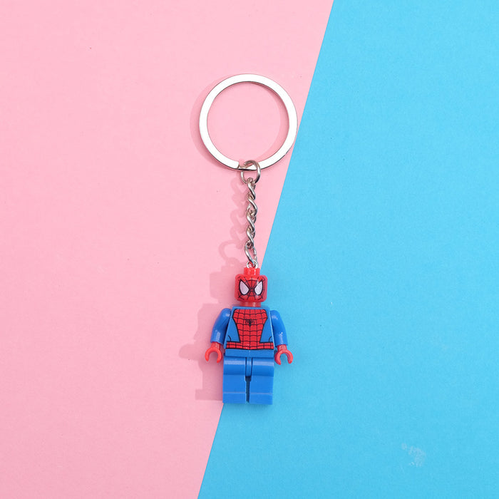 Wholesale of Cute Building Block Plastic Keychains JDC-KC-QMou022