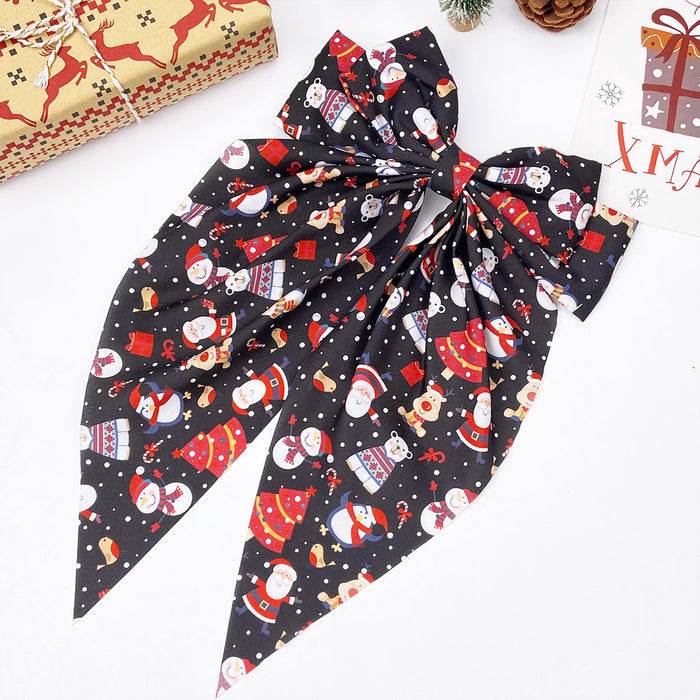 Wholesale Colorful print  Christmas headwear Hair Clips