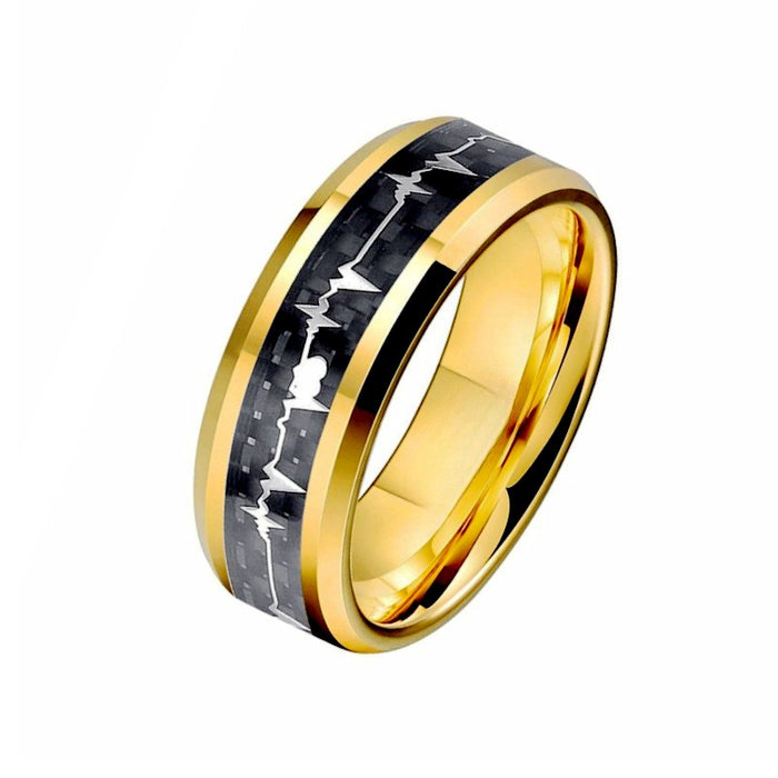 Wholesale Advanced Fashion Carbon Brazed Titanium Steel Ring, Popular Love Style Ring