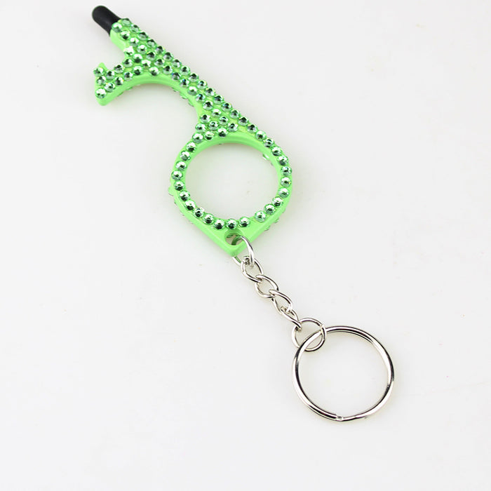 Wholesale Alloy Multifunctional Double-sided Diamond Door Opener Keychain JDC-KC-TouMS032