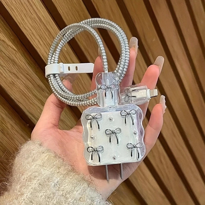 Wholesale 30pcs/ set Bow-shaped charger protective case 20W