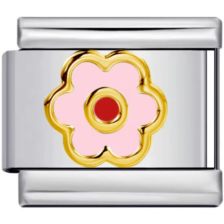 Wholesale Mother' s Day Series Stainless Steel Italian Flower Bracelet DIY Module Combination Jewelry