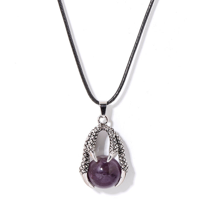 Wholesale Dragon claw shaped stone bead necklace