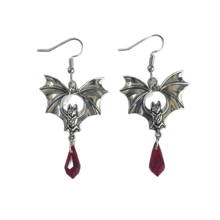 Wholesale Retro Bat Pendant Earrings Gothic Punk  Gift Zinc Alloy Jewelry Boutique Resale