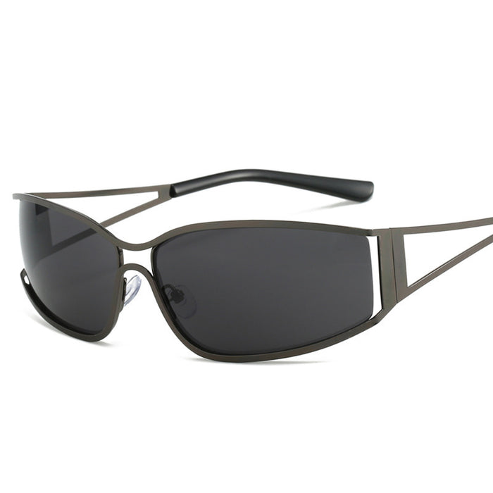 Wholesale Personalized sunglasses, hollow metal sunglasses, cycling narrow frame sunglasses