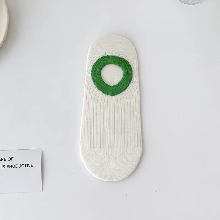 Wholesale Cotton socks, color blocked boat socks, sweat wicking, breathable, anti slip, non shedding, invisible heel