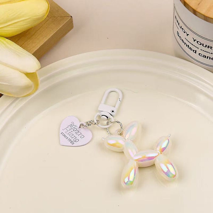 Wholesale Heart Balloon Dog Keychain Dark Cool Bag Pendant