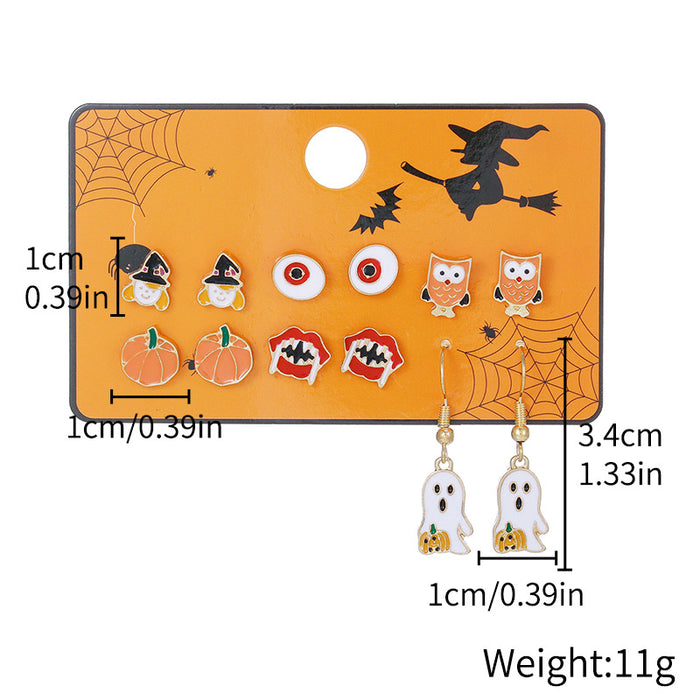 Wholesale  Earring Set Pumpkin Skull  Design Alloy Party Wear Jewelry Accessory