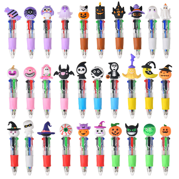 Wholesale Random Mini Four-Color Ballpoint Pen Cute Cartoon  Gift Color Pen Primary School Student Gel Pen
