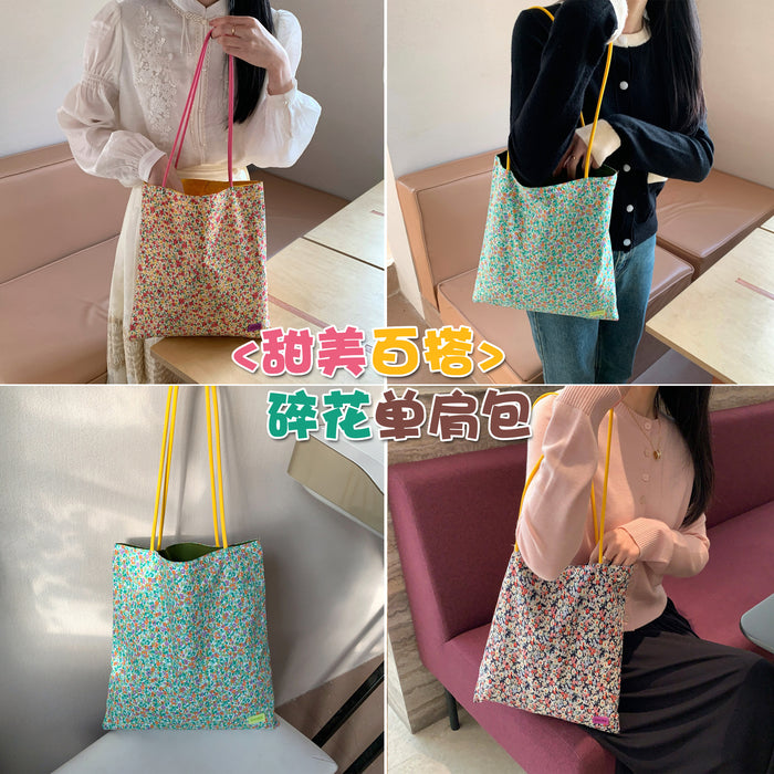 Wholesale Floral Shoulder Bag Printed Premium Versatile Bag Fashion Canvas Bag Canvas Bag