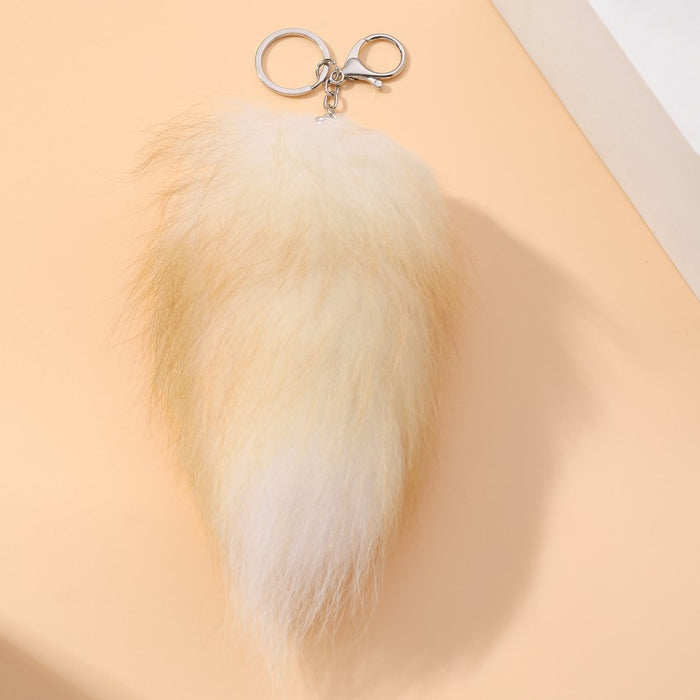 Wholesale Plush Big Fox Tail Keychain JDC-KC-RongRui060