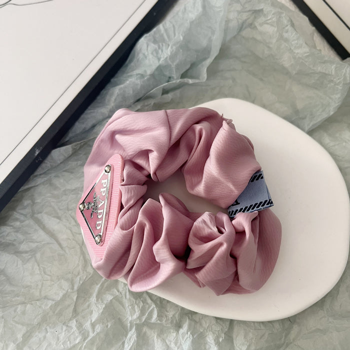 Wholesale Triangle Letter Satin Large Intestine Ring Hair Scrunchies JDC-HS-JFY002