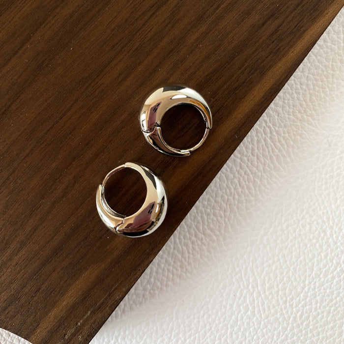 Wholesale circle earrings female silver needle ear buckle metal earrings