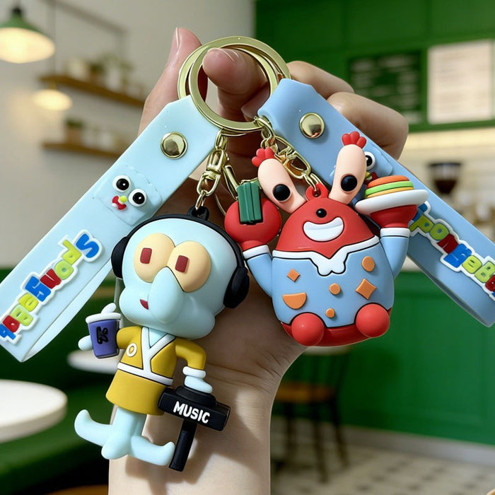 Wholesale Cartoon Silicone PVC Keychain Car Bag Charm Key Accessory Fashion Gift MOQ≥2