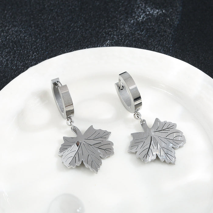 Wholesale Titanium Steel Earrings JDC-ES-YinY001