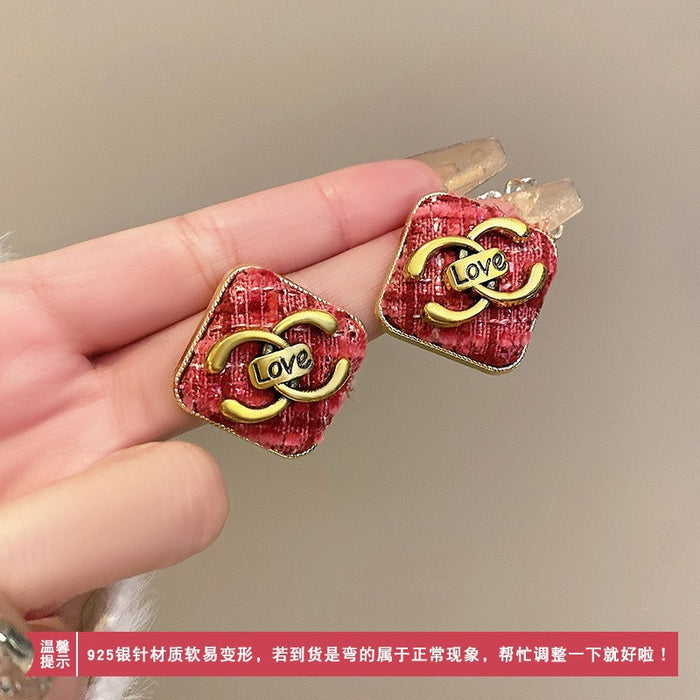 Wholesale   earrings red  tassel earrings S925 earrings