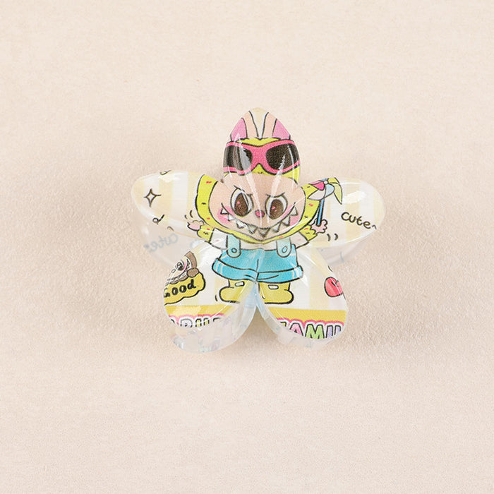 Wholesale Creative Frangipani UV Printed Hair Clip