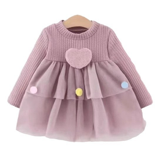 Wholesale Mesh Long Sleeve Round Neck Children's Skirt JDC-CTS-MianY037