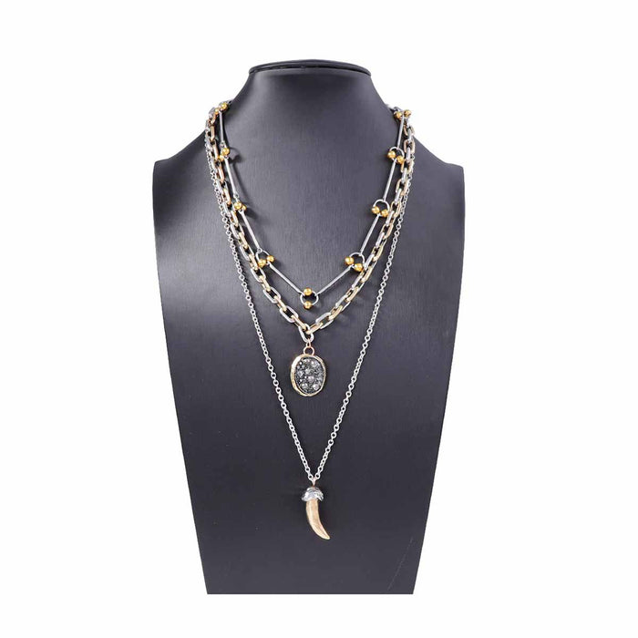 Wholesale Alloy Animal Horn Three Pendant Necklace Casual Niche All-match Women's Style