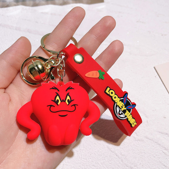 Wholesale Cartoon Doll Silicone Keychain JDC-KC-QiChao003