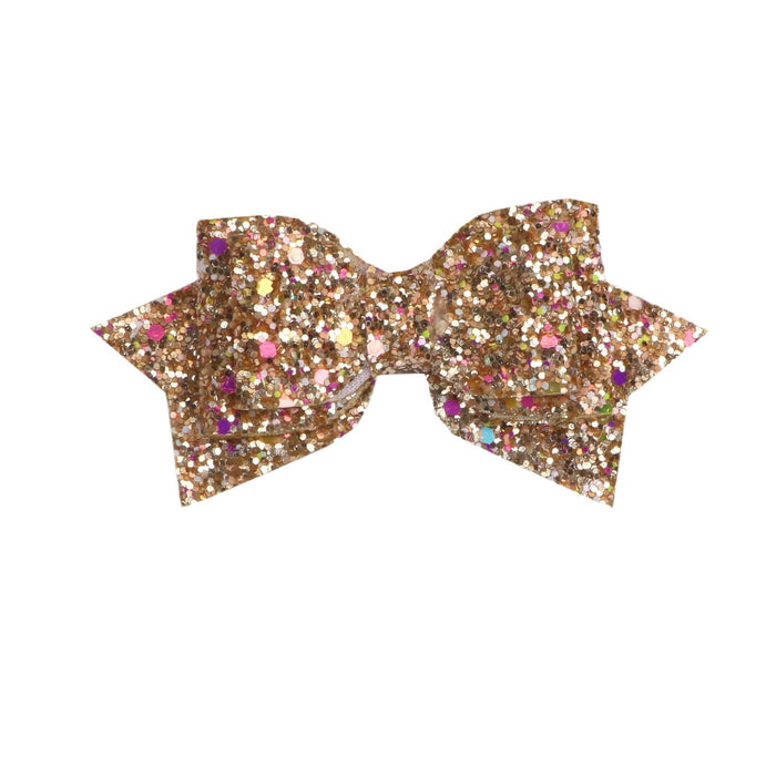 Wholesale Children's Christmas Glitter Fabric Bow Hairpin JDC-HC-Bais003