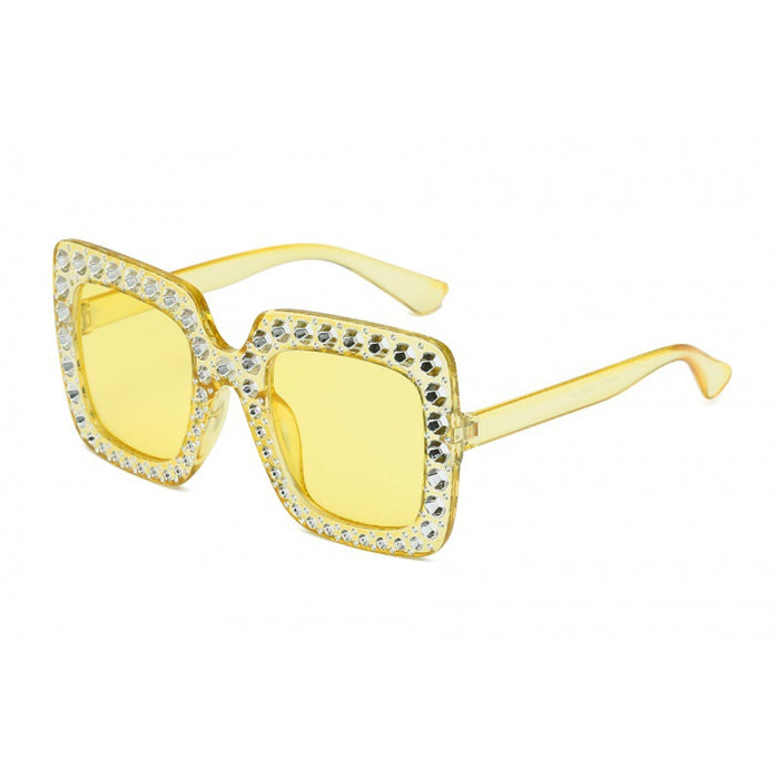 Wholesale Sunglasses Diamond Plated Large Frame Glasses Square Sunglasses Street Photography Trendy Glasses Personality