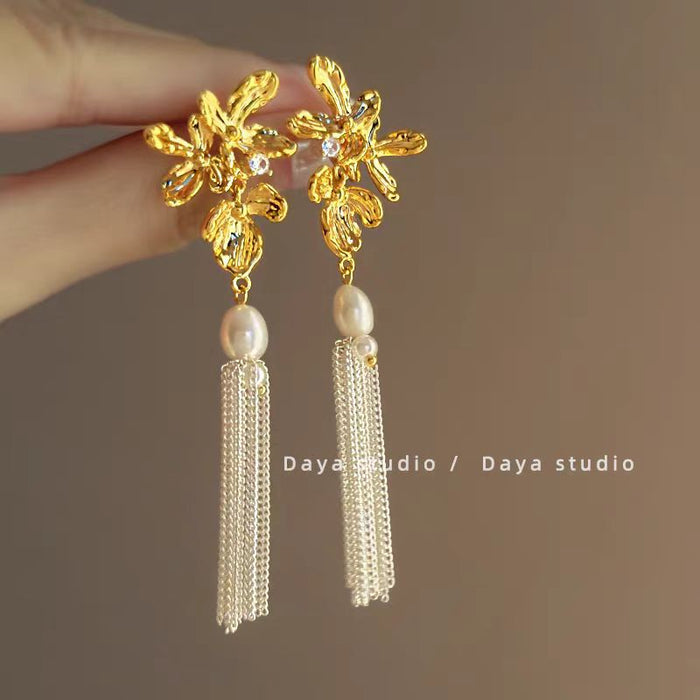 Wholesale   Pearl Tassel Earrings Women's  Earrings