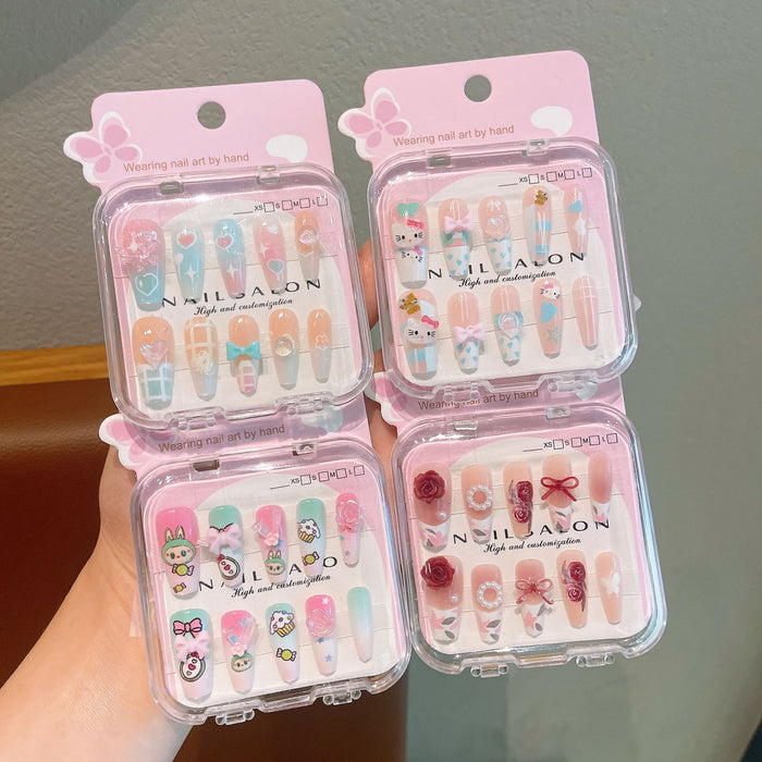 Wholesale children Long cartoon nail art
