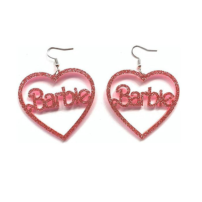 Wholesale Love Heart Hollow Acrylic Earrings Party Jewelry Accessory Gift MOQ≥2