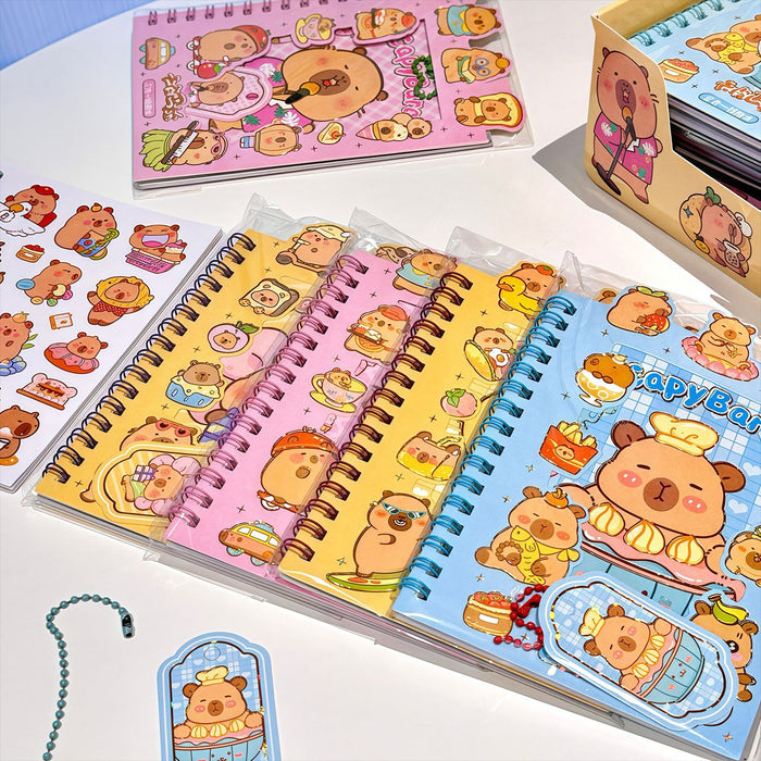 Wholesale coil book three-in-one cartoon hand account sticker