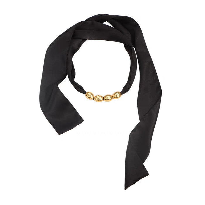 Wholesale Metal ball necklace, retro strap, collarbone chain, fashionable and niche design necklace