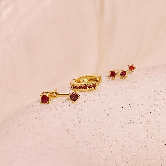 Wholesale Fashion and versatile accessories, copper inlaid with colorful zircon earrings, elegant temperament, perforated earrings