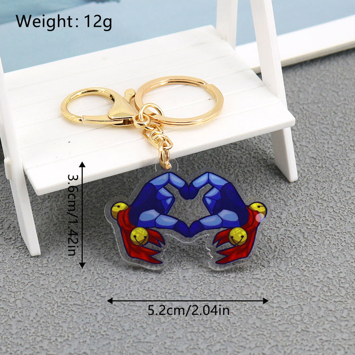 Wholesale Love Gesture Acrylic Keychains JDC-KC-HaoAn014