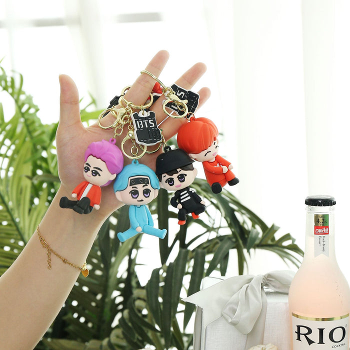 Wholesale Silicone Cartoon Doll Keychain JDC-KC-AnHe001