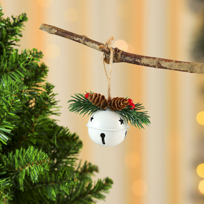 Wholesale Christmas Bell Door Hanging Bell Red Cone Pine Cone Wind Bell Christmas Tree Pendant Christmas Decorations