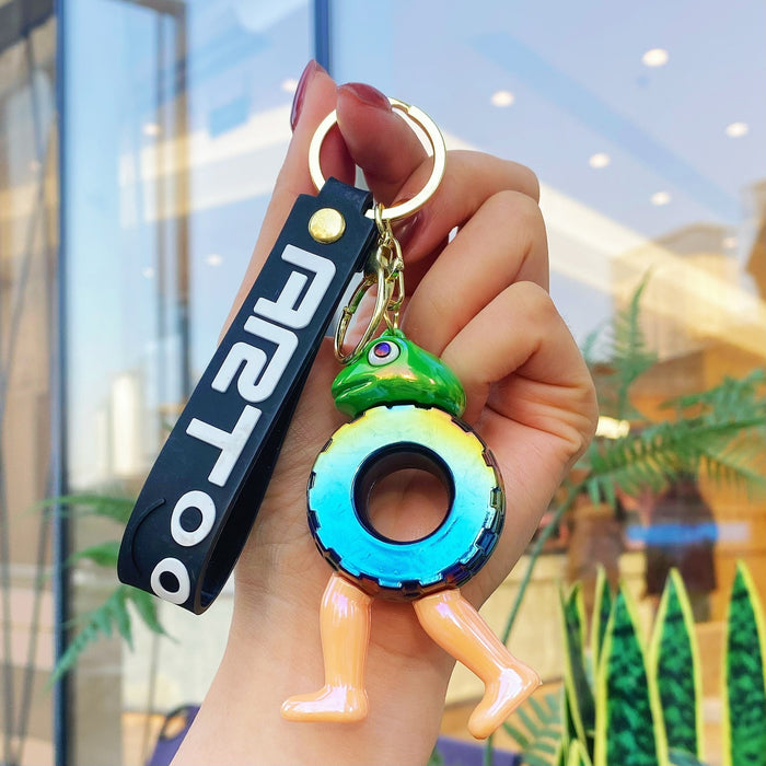 Wholesale 10 PCS Colorful and cute cartoon silicone keychains