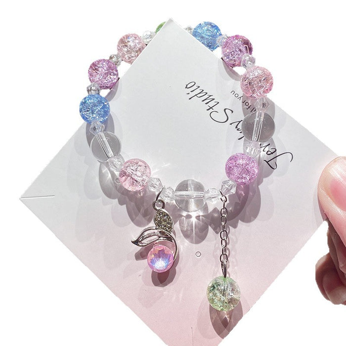 Wholesale Fish Tail Glass Beaded Bracelet Handmade Fashion Jewelry Accessory MOQ≥3