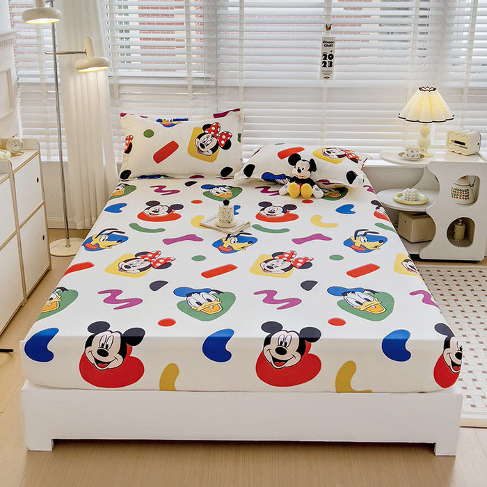 Wholesale A-level Cloud Washed Cotton Cute Cartoon Girl Heart Dormitory Bed Sheets JDC-SEE-AiErMei006