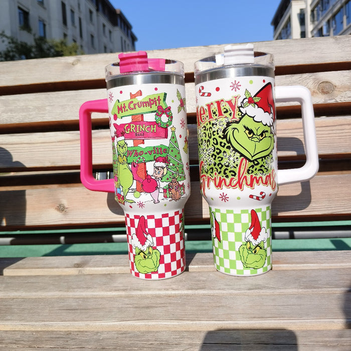 Wholesale 304 Stainless Steel Christmas Series 40oz Insulated Car Cup MOQ≥2