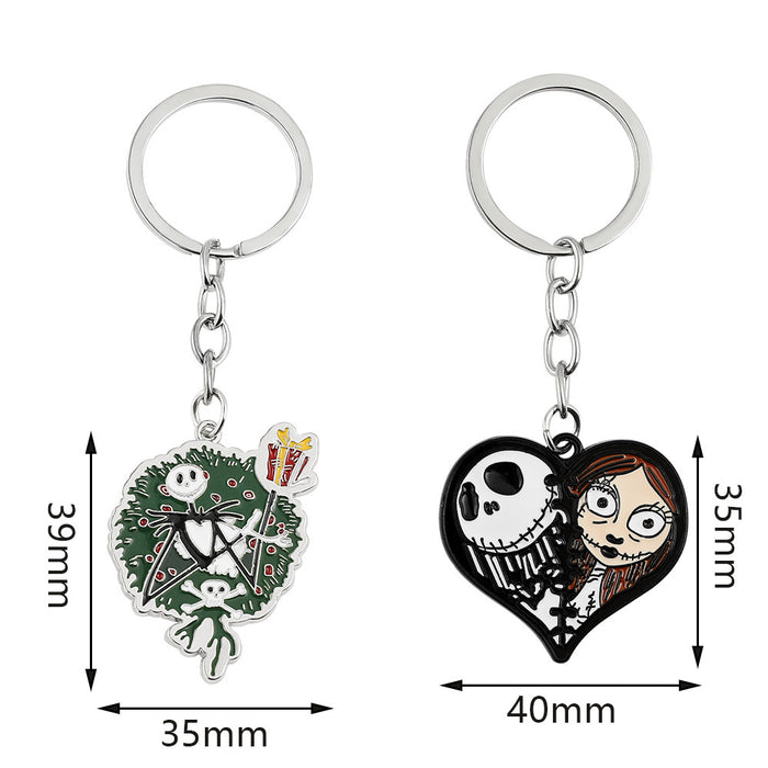 Wholesale Cartoon Skull Ghost Face Zinc Alloy Keychain JDC-KC-ShaoH012