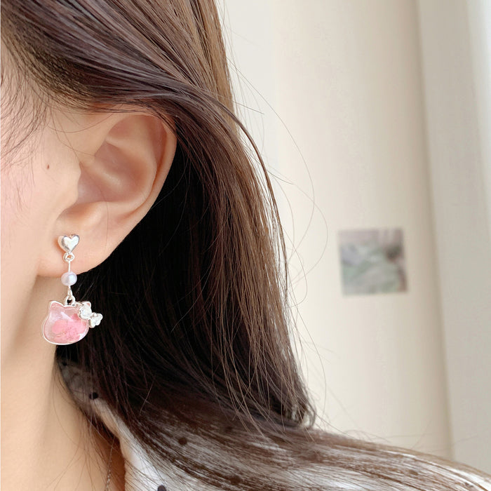 Wholesale Cat Cute Earrings Cartoon Resin Earrings Jewelry