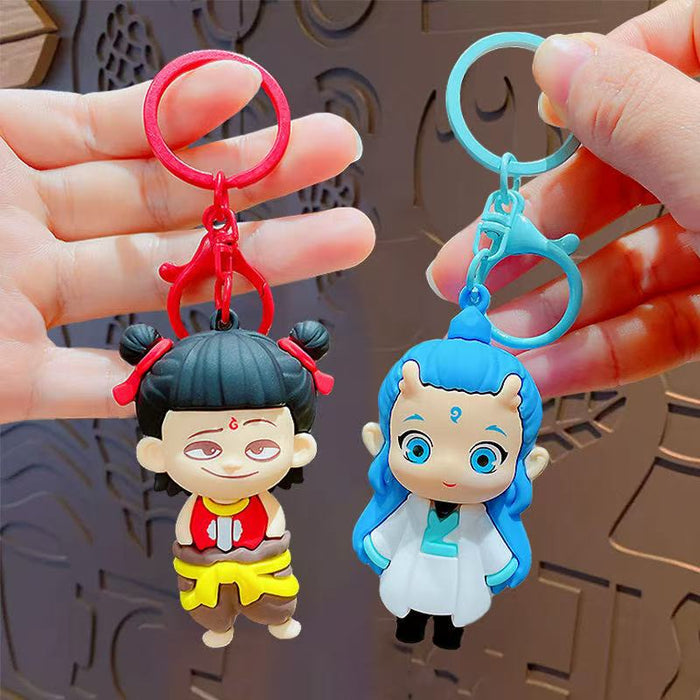 Wholesale Keychain Cartoon 3D Doll Pendant Cute Car Keychain Backpack Pendant