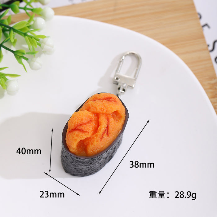 Wholesale PVC Sushi Keychain Food Toy Accessory for Bag Charm or DIY Craft Gift MOQ≥2