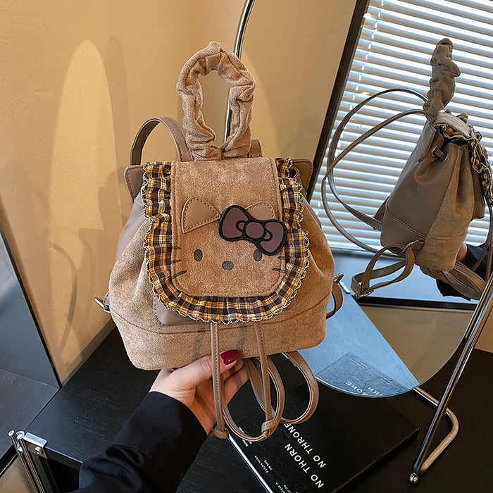 Wholesale PU cute cartoon retro style backpack bags for autumn and winter.