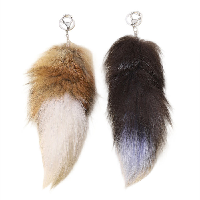 Wholesale Fox Tail Plush Keychain JDC-KC-RongRui046