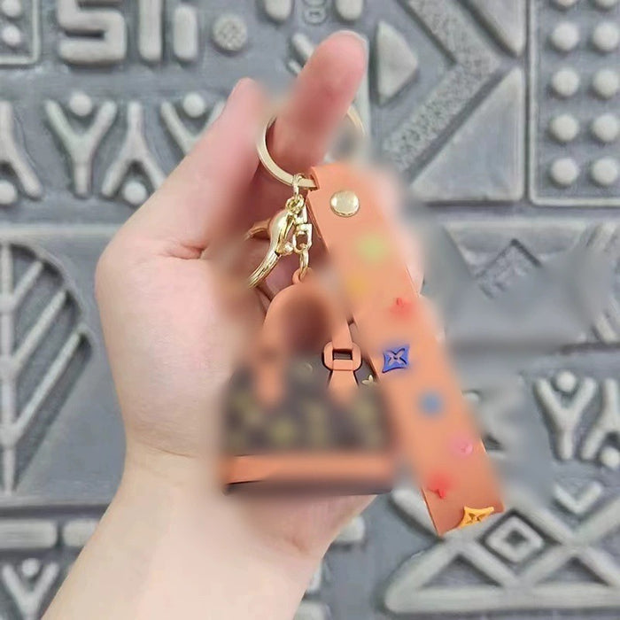 Wholesale Cartoon keychain silicone mini bag pendant car keychain fashion gift