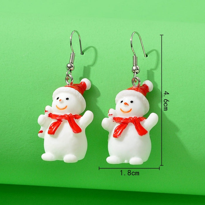 Wholesale Creative cute cartoon snowman earrings