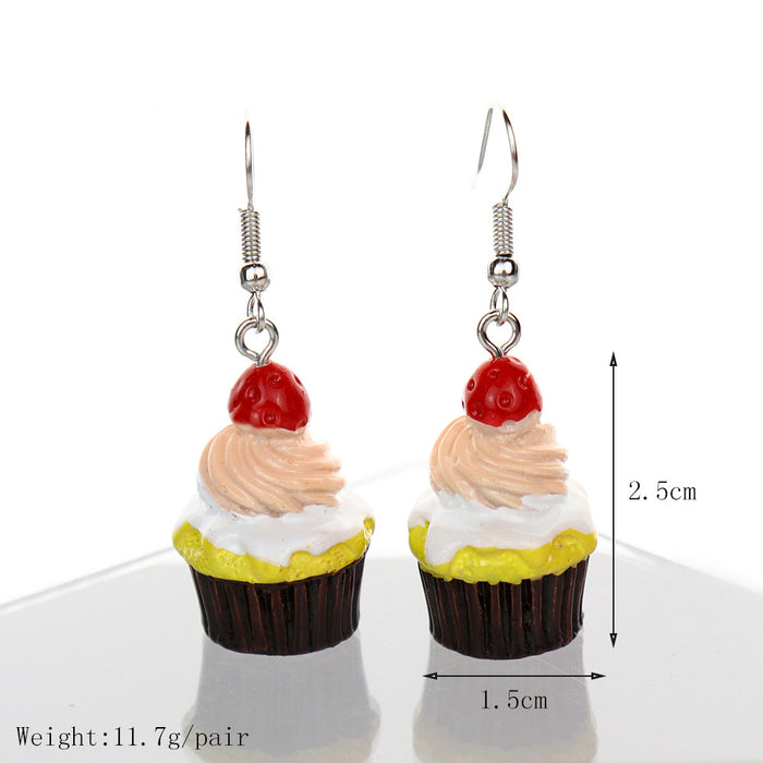 Wholesale Simulation Three-dimensional Jam Earrings JDC-ES-NiQing066