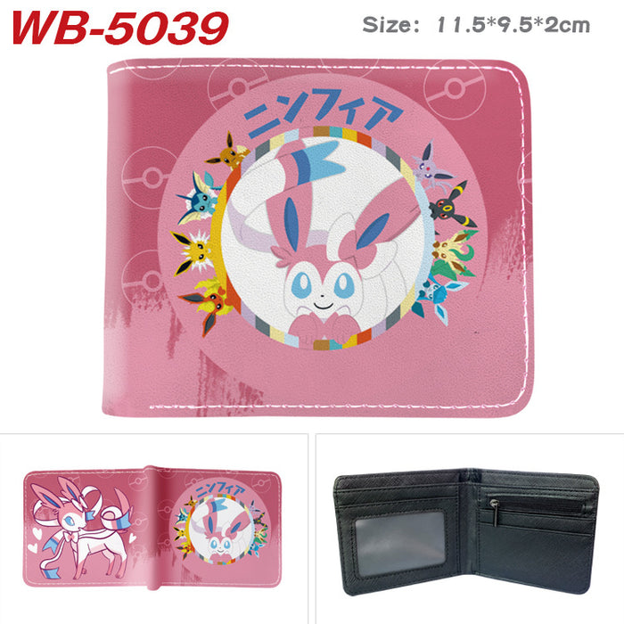 Wholesale Cute Anime Elf Pattern PU Bifold Wallet Short Card Holder Coin Purse Everyday Chic Fashion Accessory